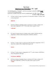 Practice doing boyle's law problems. Ideal Gas Laws Practice Problems Doc Ideal Gas Law Practice Problems Pv Nrt Use The Ideal Gas Law And The Universal Gas Constant To Solve The Course Hero