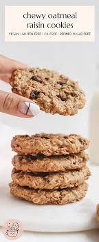 Chewy Oatmeal Raisin Cookies Vegan Gluten Free Refined Sugar Free Oil Free Veggiekins Blog Recipe Sugar Free Oatmeal Cookies Vegan Oatmeal Raisin Cookies Vegan Gluten Free Cookies