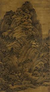 dong yuan 董源 董源晴岚飞瀑图 董源所创造的水墨山水画新格法 当时得到巨然和尚的追随 后世遂以董巨并称 在宋代 除了米芾 沈括十分欣赏董巨画派之外 到了元代 取法董巨的风气渐开 汤垕认为 唐画山水至宋始备 如 董 元又在诸公之上 对董源有了新的认识