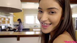 Emily Willis young brunette with sexy smile gives POV blowjob for cum   Xozilla.com