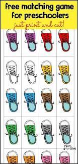 Free Shoe Matching Game For Preschoolers Matching Games For Preschoolers Preschool Games Pete The Cat Activity