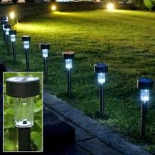 Solar lamp post lights and hanging solar lights enhance your solar landscape design. 10 Pack Rechargeable Solar Powered Led Garden Post Lights For Outdoor Lighting 8711252543185 Ebay