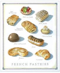 French Pastries Franzosisches Geback Essensabbildungen Wuste Illustration