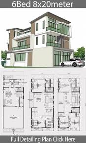 Home Design Plan 8x20m With 6 Bedrooms Home Ideas Two Story House Design Modern House Design House Architecture Design
