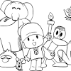 Pocoyo and his friends playing. 1