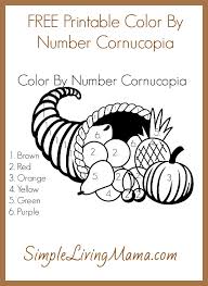 When finished, they can use their answers to color the squares o Free Printable Color By Number Cornucopia