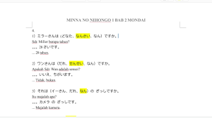 Minna no nihongo ii mondai. Minna No Nihongo Bab 2 Mondai Youtube