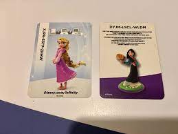 (7) unused + (1) collectible! Rapunzel And Mulan Web Codes R Disney Infinity