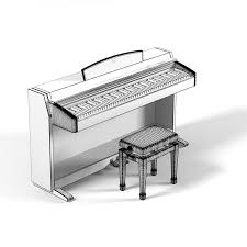 Yamaha Clavinova Digital Piano 3d Model Piano