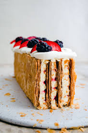 Smoked Vanilla Bourbon Blackberry And Plum Mille Feuille B Sweet Food Delicious Desserts Desserts