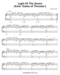 Browse our 98 arrangements of game of thrones (main theme) sheet music is available for piano, guitar, accordion and 52 others with 16 scorings and 3 notations in 13 genres. Light Of The Seven Sheet Music Game Of Thrones Sheetmusic Free Com