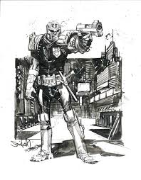 Judge Dredd Commission By Sean Gordon Murphy W B Storybook Art Judge Dredd Superhero Sketches
