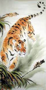 Chinese Tiger Painting 4693002 69cm X 138cm 27 X 54 Tiger Art Tiger Art Drawing Tiger Painting