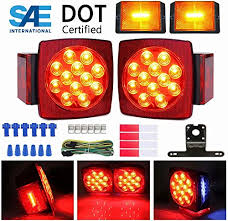 Submersible Trailer Light Kit Square Waterproof 12v For Boat Heavy Duty Led Trailer Lights Partsam 12v Clear Lens Red Led Submersible Trailer Tail Light Kit For Under 80 Inch Boat Trailer Rv