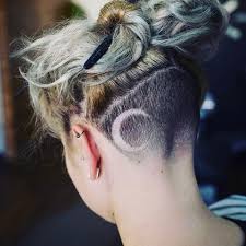 Image Result For Moon Undercut Designs Undercut Hairstyles Curls For Long Hair Undercut Long Hair
