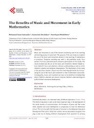Humber's early childhood education diploma program is a recognized leader in preparing registered early childhood educators who see themselves as global citizens. Pdf The Benefits Of Music And Movement In Early Mathematics
