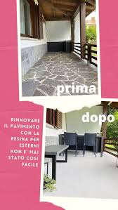 Prima E Dopo Di Rinnovare Il Pavimento Con La Resina Per Esterni Nel 2020 Pavimenti In Resina Fai Da Te Pavimenti Pavimento Esterno