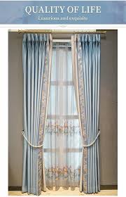 Add to your basket, john lewis & partners barathea pair blackout lined pencil pleat curtains. Living Room Light Blue Modern Fashion Curtain Bedroom Embroidery Color Geometric High Precision Solid Color Buy Luxury European Curtains Luxury Home Living Room Curtains Modern Fashion Curtain For Bedroom Product On Alibaba Com