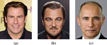 Three examples of GesichterMix's facial hybrids: (a) Tom Cruze and John... 