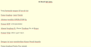 Contoh surat kuasa pengambilan gaji secara tunai. Contoh Surat Kuasa Pengambilan Gaji Terbaru Suratku Id