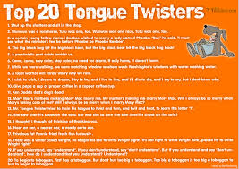 Poster Top 20 Tongue Twisters In 2020 Tongue Twisters Teaching Drama Drama Education
