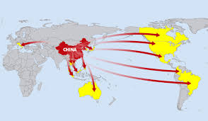 Resultado de imagen de mapa de expansiÃ³n del coronavirus