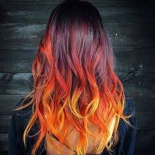 Meltdown By Wesdoeshair Brazilianbondbuilder B3 Armageddon Meltdown Hotlava Hairinspo Fire Ombre Colormelt Hair Color Unique Hair Styles Fire Hair