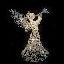 Led light life size yard decor with gold bow. Lighted Christmas Angels For Your Yard Br Christmas Yard Art Christmas Angels Outdoor Christmas Decorations