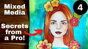 4 VERY unexpected art supplies that WORK 🤷‍♀️ Mixed Media Collage Art  Tutorial for BEGINNERS