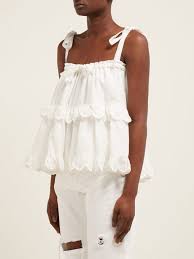 Stella Hotte Tiered Cotton Top Innika Choo Matchesfashion Us Cotton Tops Tops How To Wear