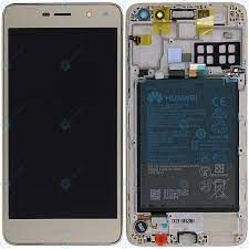 Huawei mya l22 price in saudi arabia : Huawei Y6 2017 Mya L11 Display Module Front Cover Lcd Digitizer Battery Gold 02351dmf