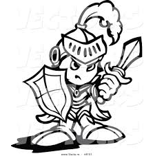Some of the colouring page names are coloring knight in light armor, knights coloring pictures and out for, coloring knights armor, coloring shield img coloring pictures, 17 best images about learning english uk on, shield template shield template medieval, clip art heraldry lion coat of arms bw i. Vector Of A Strong Cartoon Knight Holding Up A Shield And A Sword Coloring Page Outline Version By Chromaco 44151