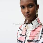 Joseph Ribkoff Organza Jacquard Abstract Print Jacket