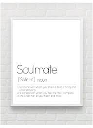 Soulmate Definition Printable Art Instant Downloadable Art Minimalist Print Quirky Wedding Gift Anniversary Print Hygge Home Decor In 2020 Quirky Wedding Gifts Soulmate Quirky Wedding