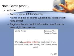 Example for the print magazine article above: Bibliography And Note Cards Ppt Download