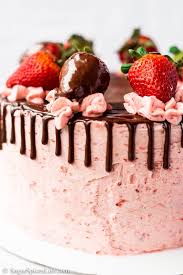 Touch device users, explore by touch or with swipe. Chocolate Covered Strawberry Cake Recipe Sugar Spices Life