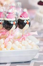 Cozy Pink Penguin Winter Wonderland Baby Shower Hostess With The Mostess