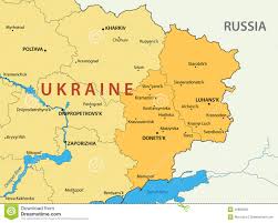 Rusland ligt voor het groostte deel in azië. Donetsk En Lugansk Gebieden Van De Oekraine Kaart Vector Illustratie Illustration Of Kapitaal Europa 40860225