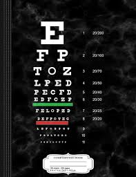 Snellen Eye Chart Test Composition Notebook College Ruled