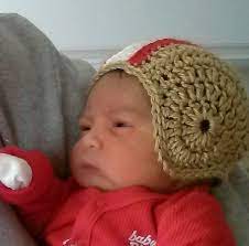 Too Cute Knitted Helmet Sf 49er Or Any Team Crochet Baby Football Helmet Hat By Live4fall 15 Crochet Baby Gifts Crochet Baby Football Baby Hats Knitting