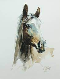 click visit link for more cheval aquarelle art a theme peinture d animal coloriage dieu aime un donateur heureux