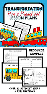 Transportation Theme Home Preschool Lesson Plan Home Preschool 101 Preschool Lesson Plans Preschool Lessons Transportation Preschool