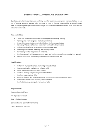 Business Development Manager Job Description