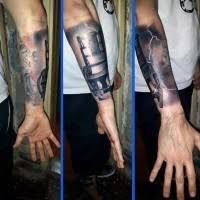 Height adjusts from 26 to 33 3/4 high. Awesome Painted Detailed Black And White Electric Chair Tattoo On Arm Tattooimages Biz