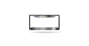 NFL Los Angeles Chargers Bolt Up Black Chrome License Plate 