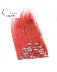 Find great deals on ebay for dark red clip in hair extensions. 18 Red Clip On Hair Extensions Heartley Colored Hair Extension