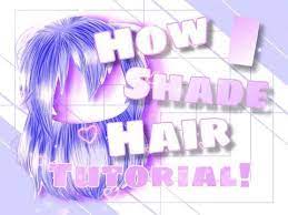 How I Shade Hair Gacha Life Tutorial Youtube How To Shade How To Draw Hair Youtube Banner Backgrounds