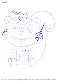 Learn How To Draw Nutty From Happy Tree Friends (Happy Tree Friends) Step  By Step : Drawing Tutorials