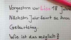 Check spelling or type a new query. Ratsel Fur Viele Unlosbar Wann Hat Lisa Geburtstag Karriere