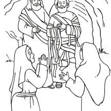 Jesus raises lazarus coloring page. Miracles Of Jesus Netart